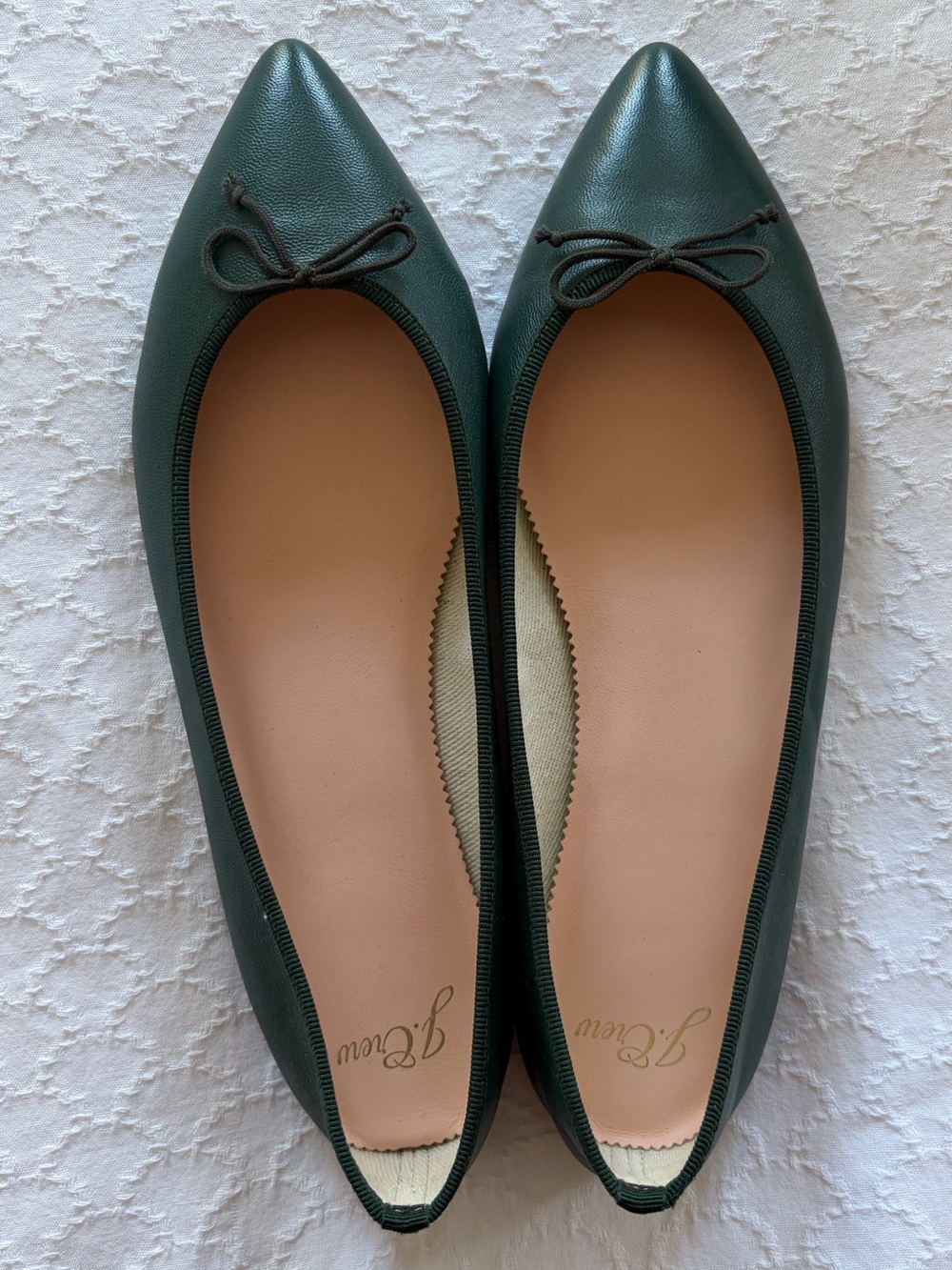 J. Crew Gemma Ballet Flats in Dark Spruce